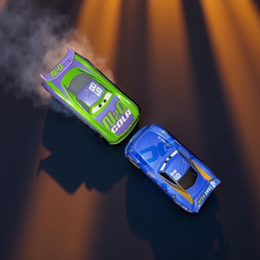 Disney Pixar Cars Turbo Racers Daniel Swervez & Hj Hollis N20 Cola Cars B23